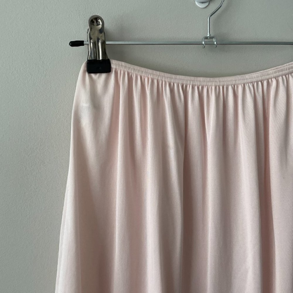 Vintage Smart Pull On High Rise Slip Skirt Pink Womens XS - Picture 3 of 7